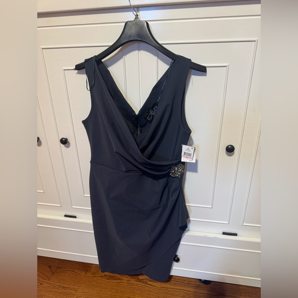 Alex Evenings Navy Blue Dress